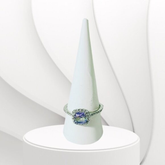 BP STERLING CLUB LAB CREATED BLUE/PURPLE BI COLOR ALEXANDRITE RING (Size 10) - Picture 2 of 7